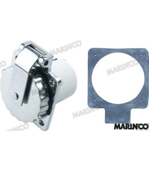 SOCLE EN ACIER INOXYDABLE 30A 125V 3CCuerpo de acero inox AISI 316 y 3 contactos de latón plateado. Capuchón posterior de protec