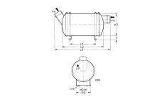 Silenciador Escape Humedo 45mm Volvo 828064 VOP828064