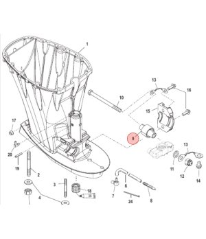 SUPPORT MOTEUR MERCURY 44343T1