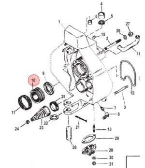 ROULEMENT DE ROULEMENT DE tableau arrière 30-879194A01Válido para todos los transom Alpha One Gen I - II y Bravo, Volvo SX y OMC