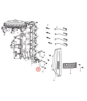 Bobina Encendido 8M0044991 REC300-8M0044991 Mercruiser - vista detalle