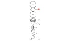 Aros Piston 5.0 5.7 6.3 STD 3857670 Mercruiser RM39-802559