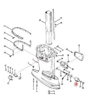 SOPORTE MOTOR MERCURY 75304T1
