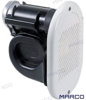 ELECT. 24 VBocina electroneumática empotrable con compresor integrado que permite la inmediata emisión del sonido. Rejilla de AS