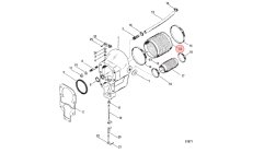 MANICOTTO TRANSONFuelle transom con reborde y abrazaderas Alpha One
