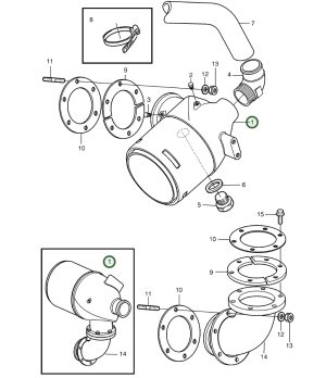 CODO ESCAPE INOX VOLVO D12 21411117