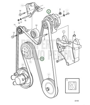 copy of ALTERNATORE VOLVO 3884950Con regulador interior y polea serpentin de 6 canales.
65A 12V.
Para motores Volvo 3.0, 4.3 y 5