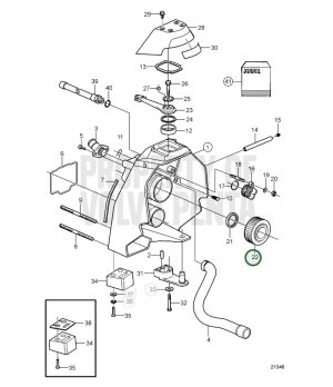 ROULEMENT DE ROULEMENT DE tableau arrière 30-879194A01Válido para todos los transom Alpha One Gen I - II y Bravo, Volvo SX y OMC