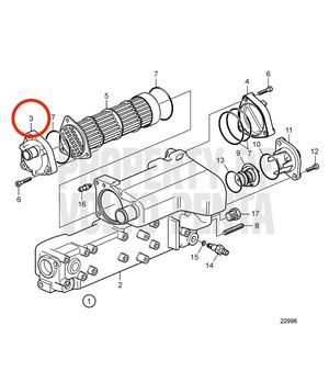 Placa Final Volvo Penta 3842022 VOP3842022 - vista detalle