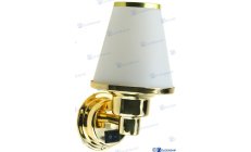 Aplique Latão Polido Halogéneo 12V 10W (GS10420)Aplique halogéneo em latão polido para iluminação náutica 12V 10W. Acabamento pr