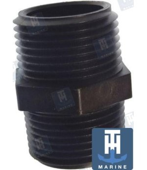 Raccordo Diritto 1-1/4" NPT (THMS-3M114)Raccordo diritto 1-1/4" NPT per sistemi idraulici marini. Resistente alla corrosione, pe