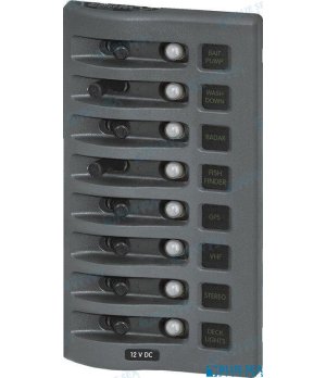 Painel Exterior 8 Polos Cinza CLB (BS4378)Painel exterior resistente 8 polos cinza CLB para instalações náuticas. Durável e fiáv