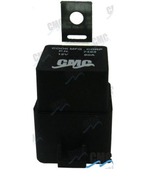Relé CMC 12V 80A (CMC7493)Relé de comutação 12V 80A para sistemas eléctricos de embarcações. Componente fiável para motores, bom