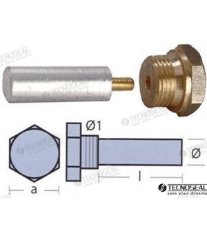 Anodo Bukh con Tappo (TEN02050T)Anodo sacrificale Bukh con tappo per protezione catodica efficace. Contrasta la corrosione in ac