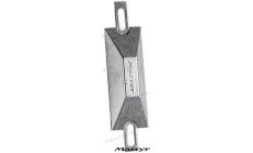 Ânodo com Suporte 116x43mm (CM-500Z)Ânodo sacrificial de zinco com suporte, 116x43mm. Proteção catódica eficaz contra corrosão p