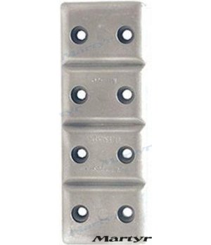 Ânodo de Casco 191x70 (CMM40)Ânodo sacrificial de casco 191x70 mm para proteção catódica de embarcações contra corrosão galvânic