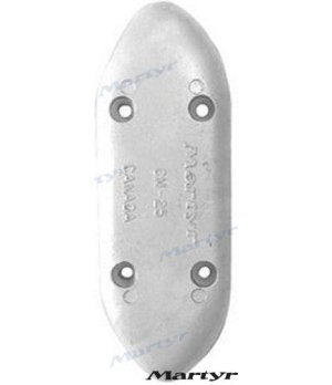 Anodo Scafo 235x86 (CMM25)Anodo scafo sacrificale 235x86 mm per protezione catodica efficace. Previene la corrosione in acqua sa