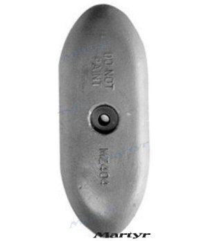 Ânodo de Casco 235x86 (CMMZ404)Ânodo sacrificial de zinco para casco de embarcação, 235x86 mm. Proteção catódica eficaz contra c