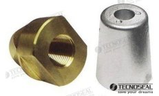Ânodo Cónico Quadrado (TEN00405Q)Ânodo cónico quadrado de proteção catódica para motores náuticos. Protege contra corrosão marin
