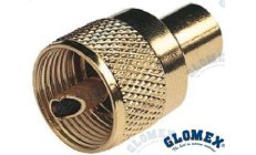 Connettore PL259 Maschio Gold per RG58 (GLORA132GOLD)Connettore PL259 maschio dorato per RG58. Placcatura oro, ideale per antenn