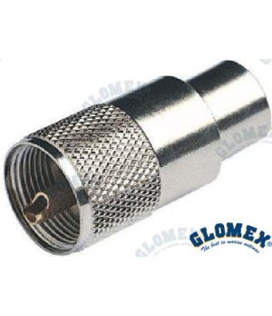 CONNECTEUR CHROME MÂLE PL259 POUR RG213