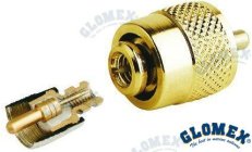 Connettore PL259 Maschio Gold per RG58 (GLORA132SOLDERLESS)Connettore PL259 maschio gold per RG58, senza saldatura. Perfetto per