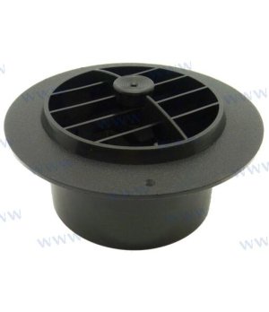 Grelha PVC Ajustável Preta 100mm (WBCL004090A)Grelha PVC ajustável preta Ø100mm para ventilação náutica. Resistente à corrosão e