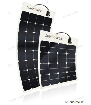 Pannello Solare Semigrigido SunPower 110W (MARCA10422)Pannello solare semigrigido 110W SunPower per barche. Efficiente, resisten