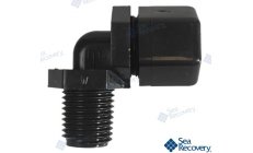 Cotovelo ELB90 1/4" MPT x 1/4" Tubo PlásticoCotovelo 90º plástico 1/4" MPT x 1/4" tubo. Ligação segura para sistemas de água e c