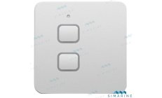 Interruttore Luce Nereide 2 Pulsanti Argento (SIMNLS2S)Interruttore luce marina Nereide a 2 pulsanti in argento. Controllo affid
