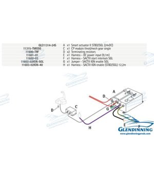 Kit Intrabordo 1 Motore 24V (GLESA2A-1E-INBD24)Kit intrabordo completo 24V per imbarcazioni. Soluzione affidabile e duratura per