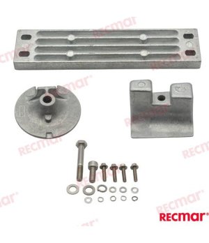 Ânodo de Zinco (RECKITY300-350XPZN)Ânodo de zinco sacrificial para protecção catódica de motores de popa e sistemas marinhos em 