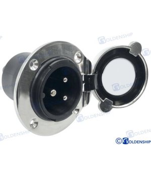 Base Presa Porta 16A Acciaio Inox (GS11335)Base presa porta 16A in acciaio inox per applicazioni marine. Resistente alla corrosi