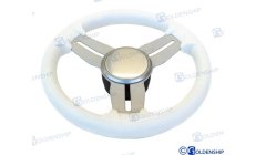 Volante MOD. 015A 350 MM Bianco (GS41281)Volante bianco 350 mm MOD. 015A per barca. Ergonomico, resistente alla corrosione marin