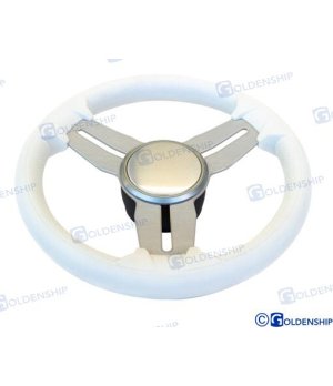 Volante MOD. 015A 350 MM Bianco (GS41281)Volante bianco 350 mm MOD. 015A per barca. Ergonomico, resistente alla corrosione marin