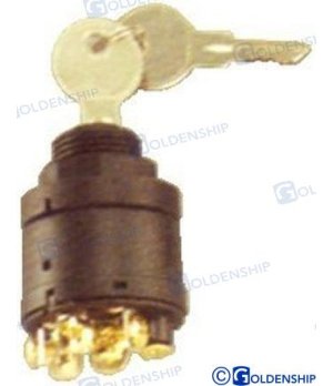 LLAVE ARRANQUE 7 TERMINALES 4 POSPANEL 6 mm = 1/4”
De plástico. 4 posiciones con retroceso, Accesorios-Off-Contacto-Arranque.