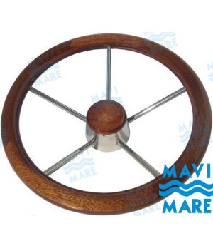 STAINLESS-WOOD STEERING WHEEL
