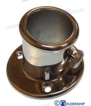 32 mm INCLINED STAINLESS STEEL BASE.Fabricada en acero inox AISI-316. Incluye tornillo de fijación