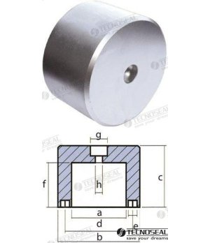 Ânodo Riva Opera 4,8 kg (TEN00438)Ânodo de sacrifício Riva Opera 4,8 kg para protecção contra corrosão em motores náuticos e águ