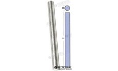 Barra di Zinco 25x400 (TEN00603)Anodo sacrificale in zinco 25x400 per la protezione dalla corrosione marina di motori e componen