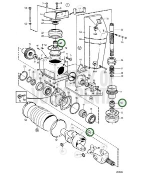VOLVO-GETRIEBESATZ 3860230Getriebesatz mit 27-Keil-Kardanwelle für Volvo Penta-Motoren. Kompatibel mit den Serien TAMD, TMD, AD,