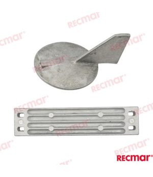 KIT ANODOS A  TRIM TAB ALUMINIOKit de ánodos de aluminio para trim tab que protege contra la corrosión electrolítica en sistemas