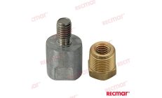Anode Crayon Yanmar M8 37mm Zinc REC27210-200370Anode crayon zinc M8 de 37mm pour moteurs Yanmar. Pièce aftermarket compatible a