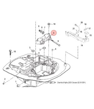 SUPPORT MOTEUR MERCURY 881900T03Support moteur Mercury pour les moteurs 4T EFI de 75 à 100 CV. Composant de montage de haute qua