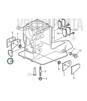 Junta Goma Volvo 3852560Junta de goma de estanqueidad para motores Volvo Penta series DP, TSK y SX. Sella sistemas de refrigerac