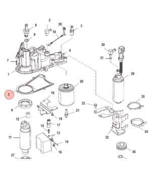 VST-O-RING 27-883252 REC27-883252Dichtungs-O-Ring für 2,5-Liter- und 3,0-Liter-Mercury-Motoren. Kompatibel mit den Modellen Jet 