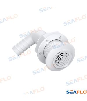 90º Thru Hull with Strainer 1"Reinforced plastic thru-hull 1" 90º elbow. With integrated strainer for water intake. NPT thread.