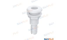 Passascafo con Griglia 3/4" - 80 mmPassascafo in plastica rinforzata 3/4" (dritto), longitud 80 mm. Con griglia integrata per pr