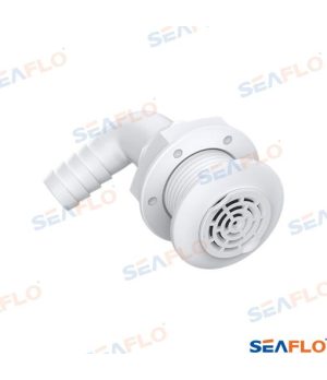 Passe-coque 90º avec Crépine 3/4"Passe-coque en plastique renforcé 3/4" (coude 90°). Avec crépine intégrée pour prise d'eau. Fil