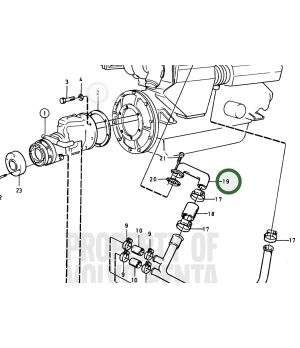Codo Volvo 845528Componente de refrigeración para los motores TAMD40A, TAMD40B, TMD40B, TMD40C, AQAD40A y AQAD40B. Canaliza el f